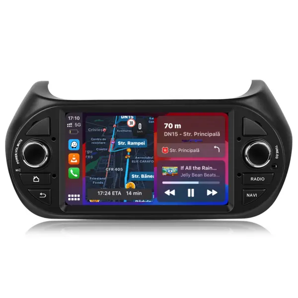 Navigatie Dedicata Fiat Fiorino Qubo (2008 - 2017), 7 Inch, 2Gb Ram, 64Gb Stocare, Android Auto, Carplay