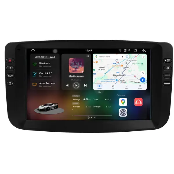 Navigatie Dedicata Fiat Linea (2006-2012), 2K, 12Gb Ram, 256Gb Stocare, Android Auto, Carplay