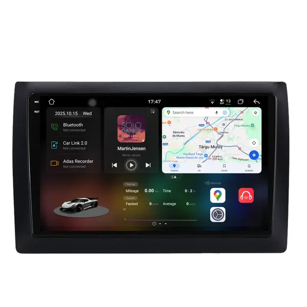 Navigatie Dedicata Fiat Stilo (2001-2010), 2K, 12Gb Ram, 256Gb Stocare, Android Auto, Carplay