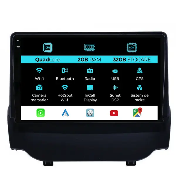 Navigatie Dedicata Ford Ecosport (2013 - 2016), 9 Inch, 2Gb Ram, 32Gb Stocare, Android Auto, Carplay