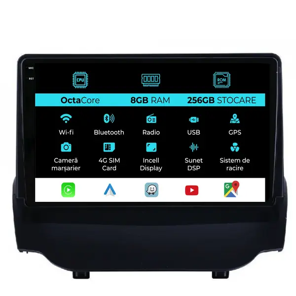 Navigatie Dedicata Ford EcoSport (2013-2016), 9Inch, 8Gb Ram, 256Gb Stocare, Carplay