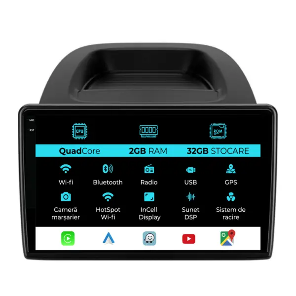 Navigatie Dedicata Ford Ecosport (2017 - 2025), 9 Inch, 2Gb Ram, 32Gb Stocare, Android Auto, Carplay