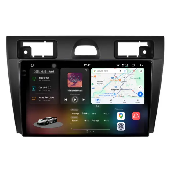 Navigatie Dedicata Ford Fiesta (2006-2011), 2K, 12Gb Ram, 256Gb Stocare, Carplay