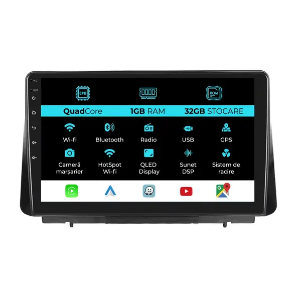 Navigatie Dedicata Ford Focus (2018-2024), 9Inch, 1Gb Ram, 32Gb Stocare, Carplay