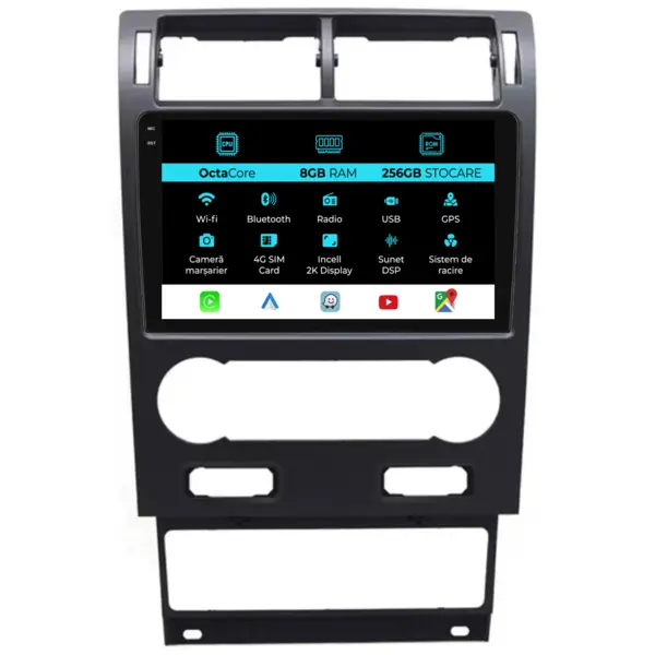 Navigatie Dedicata Ford Mondeo (2000 - 2007), 2K, 8Gb Ram, 256Gb Stocare, Android Auto, Carplay