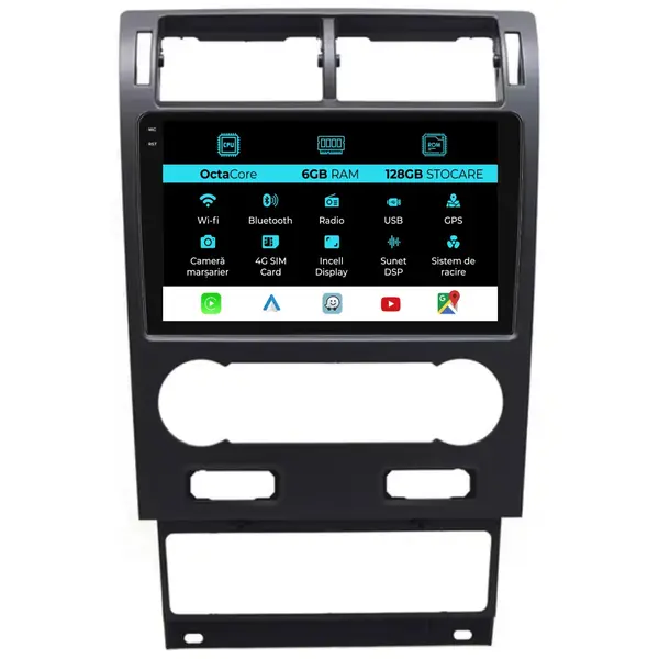Navigatie Dedicata Ford Mondeo (2000 - 2007), 9 Inch, 6Gb Ram, 128Gb Stocare, Android Auto, Carplay