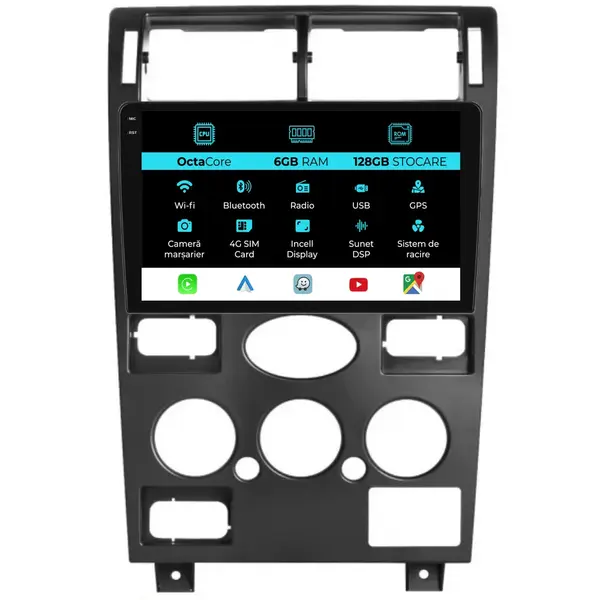Navigatie Dedicata Ford Mondeo (2000 - 2007), 9 Inch, 6Gb Ram, 128Gb Stocare, Android Auto, Carplay
