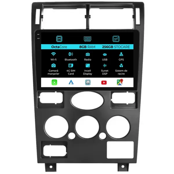 Navigatie Dedicata Ford Mondeo (2000 - 2007), 9 Inch, 8Gb Ram, 256Gb Stocare, Android Auto, Carplay
