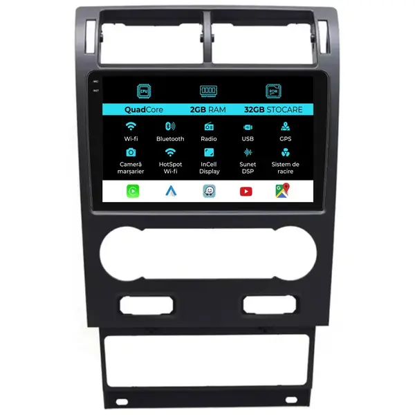 Navigatie Dedicata Ford Mondeo 3 (2000-2007), 9Inch, 2Gb Ram, 32Gb Stocare, Carplay