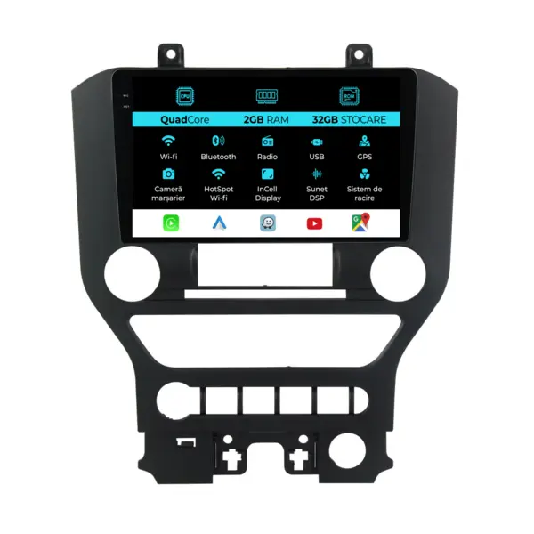 Navigatie Dedicata Ford Mustang (2014-2021), 9Inch, 2Gb Ram, 32Gb Stocare, Carplay