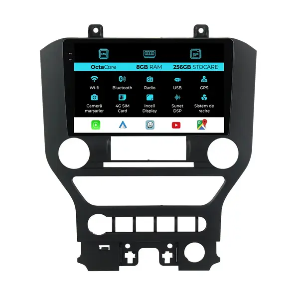 Navigatie Dedicata Ford Mustang (2014-2021), 9Inch, 8Gb Ram, 256Gb Stocare, Carplay