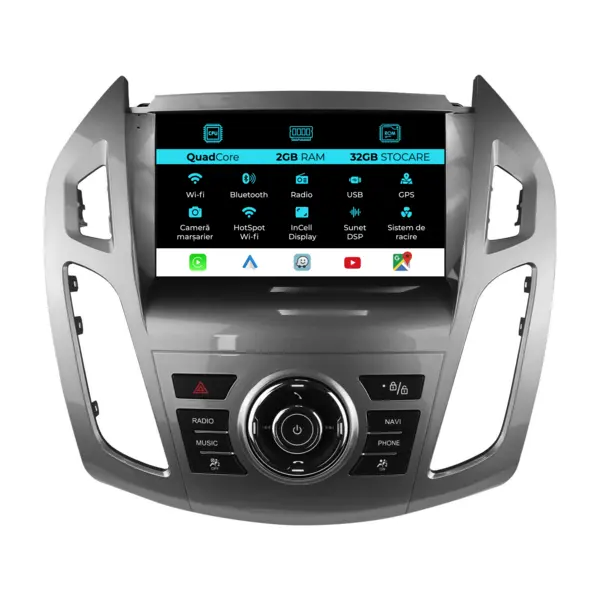 Navigatie Dedicata Ford Tourneo Connect (2013 - 2022), 9 Inch, 2Gb Ram, 32Gb Stocare, Android Auto, Carplay