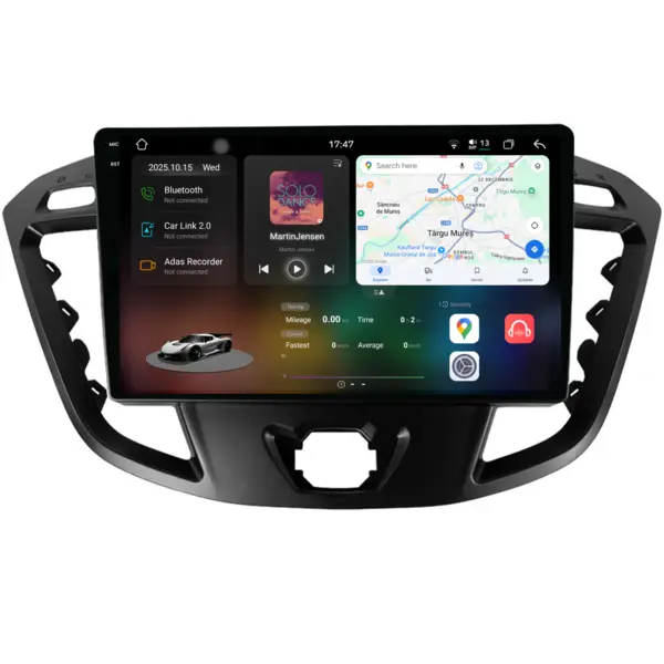 Navigatie Dedicata Ford Transit (2006 - 2014), 2K, 12Gb Ram, 256Gb Stocare, Android Auto, Carplay