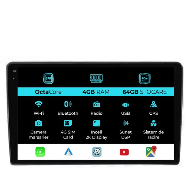 Navigatie Dedicata Ford Transit (2019-2025), 2K, 4Gb Ram, 64Gb Stocare, Carplay