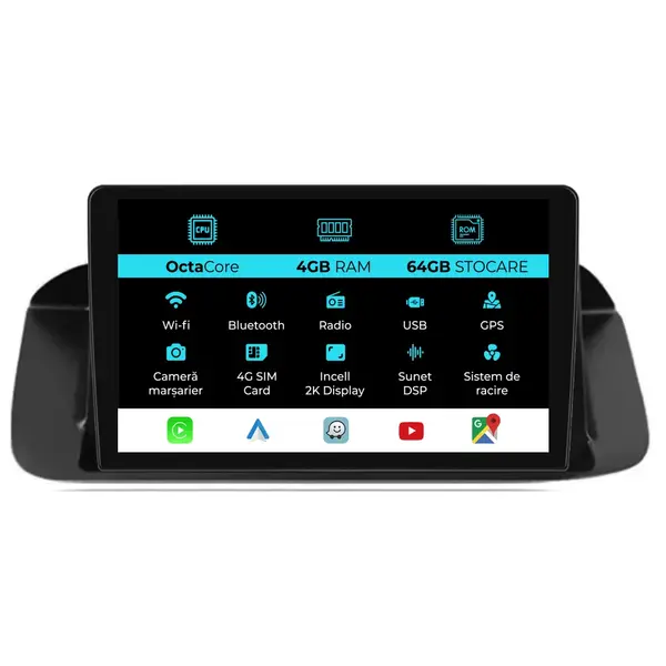 Navigatie Dedicata Honda Accord VIII (2008-2012), 2K, 4Gb Ram, 64Gb Stocare, Carplay