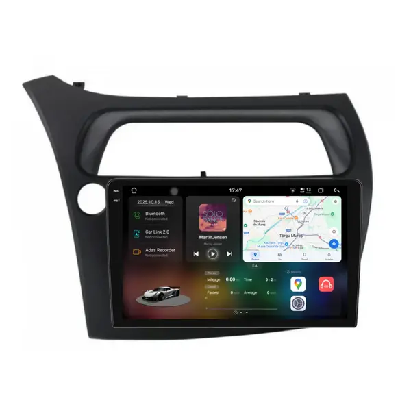 Navigatie Dedicata Honda Civic VII Hatchback (2006-2011), 2K, 12Gb Ram, 256Gb Stocare, Carplay