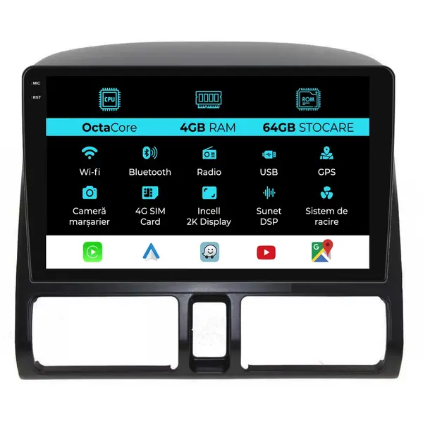 Navigatie Dedicata Honda CR-V (2001-2006), 2K, 4Gb Ram, 64Gb Stocare, Carplay