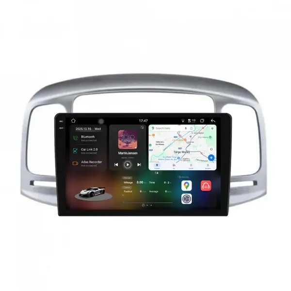Navigatie Dedicata Hyundai Accent (2007-2012), 2K, 12Gb Ram, 256Gb Stocare, Carplay
