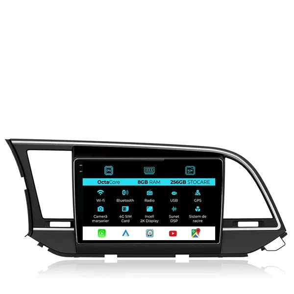 Navigatie Dedicata Hyundai Elantra (2015-2018), 2K, 8Gb Ram, 256Gb stocare, Carplay