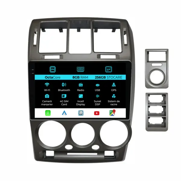 Navigatie Dedicata Hyundai Getz (2001-2011), 9 Inch, 8Gb Ram, 256Gb Stocare, Android Auto, Carplay