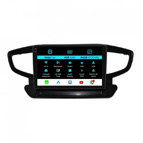 Navigatie Dedicata Hyundai Ioniq (2016-2020), 9 Inch, 4Gb Ram, 64Gb Stocare, Android Auto, Carplay