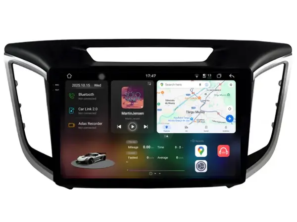 Navigatie Dedicata Hyundai IX25 (2015-2018), 2K, 12Gb Ram, 256Gb Stocare, Android Auto, Carplay
