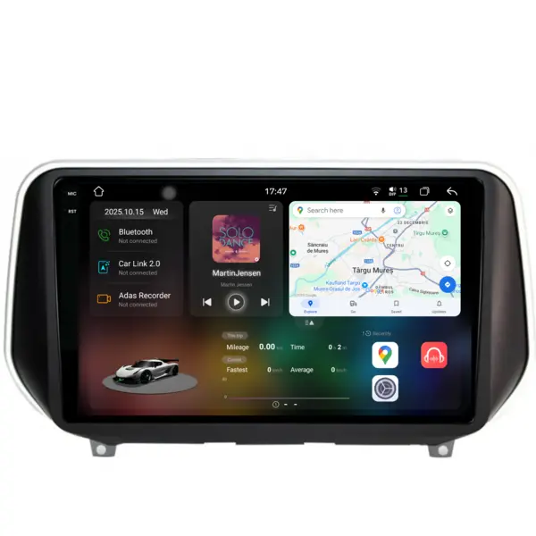 Navigatie Dedicata Hyundai SantaFe (2018-2024), 2K, 12Gb Ram, 256Gb Stocare, Carplay