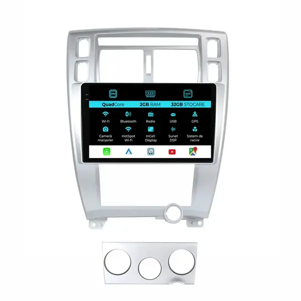 Navigatie Dedicata Hyundai Tucson (2006-2013), 9 Inch, 2Gb Ram, 32Gb Stocare, Android Auto, Carplay