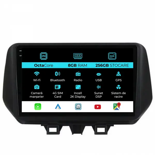 Navigatie Dedicata Hyundai Tucson (2018-2020), 2K, 8Gb Ram, 256Gb stocare, Carplay