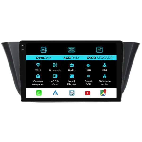 Navigatie Dedicata Iveco Daily (2014 - 2021), 9 Inch, 4Gb Ram, 64Gb Stocare, Android Auto, Carplay