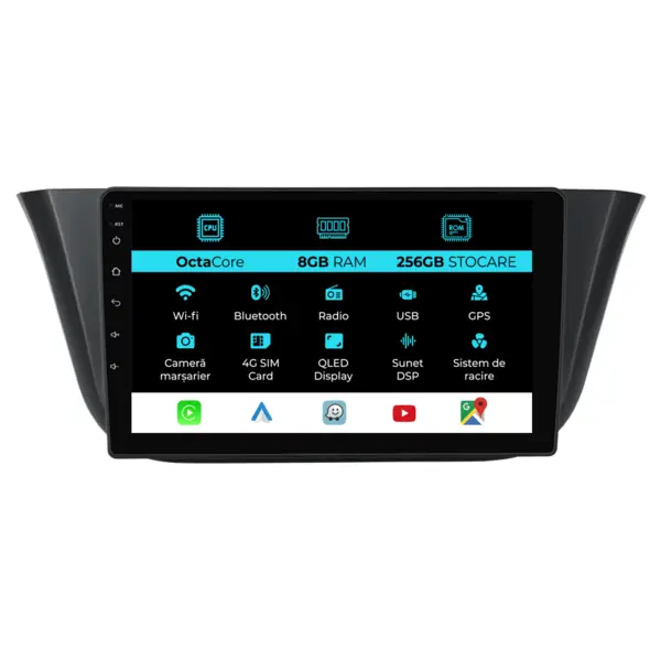 Navigatie Dedicata Iveco Daily (2014 - 2021), 9 Inch, 8Gb Ram, 256Gb Stocare, Android Auto, Carplay
