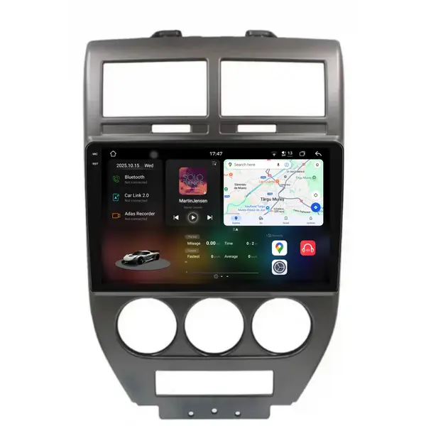 Navigatie Dedicata Jeep Compass (2006-2010), 2K, 12Gb Ram, 256Gb Stocare, Carplay