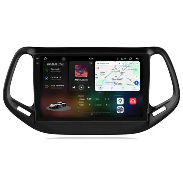 Navigatie Dedicata Jeep Compass (2016-2020), 2K, 12Gb Ram, 256Gb Stocare, Carplay