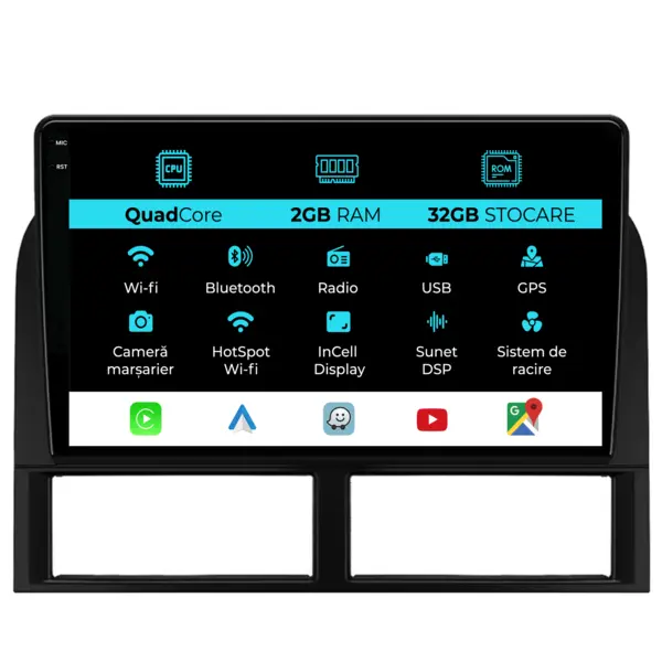 Navigatie Dedicata Jeep Grand Cherokee (1998-2004), 9 Inch, 2Gb Ram, 32Gb Stocare, Android Auto, Carplay
