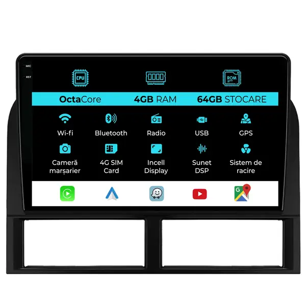 Navigatie Dedicata Jeep Grand Cherokee (1998-2004), 9 Inch, 4Gb Ram, 64Gb Stocare, Android Auto, Carplay