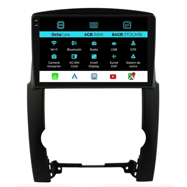 Navigatie Dedicata Kia Sorento (2009-2012), 9Inch, 4Gb Ram, 64Gb Stocare, Carplay