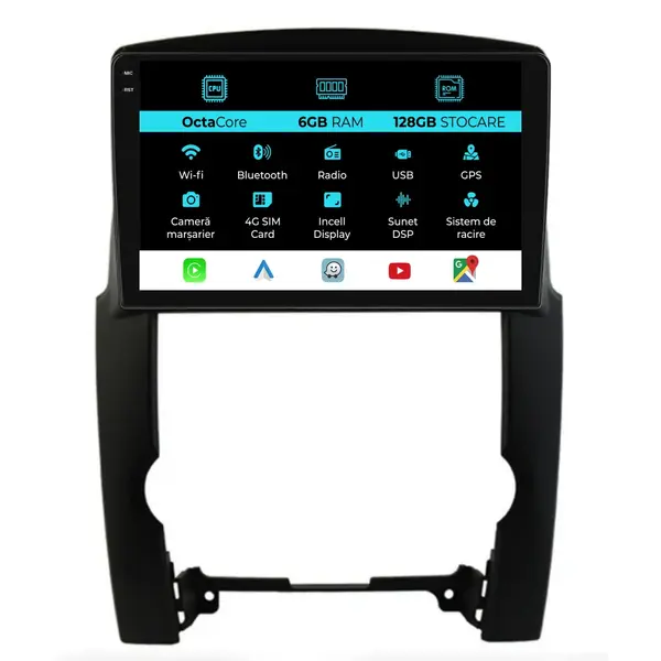 Navigatie Dedicata Kia Sorento (2009-2012), 9Inch, 6Gb Ram, 128Gb Stocare, Carplay