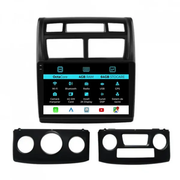 Navigatie Dedicata Kia Sportage (2004-2010), 2K, 4Gb Ram, 64Gb Stocare, Carplay