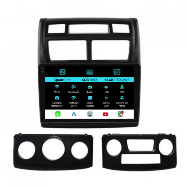Navigatie Dedicata Kia Sportage (2004-2010),QuadCore, 9Inch, 4Gb Ram, 64Gb Stocare, Carplay