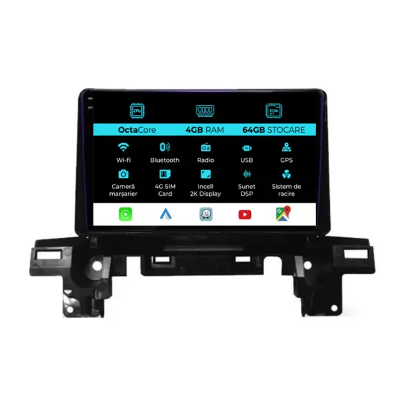 Navigatie Dedicata Mazda CX-5 (2017-2021), 2K, 4Gb Ram, 64Gb Stocare, Carplay