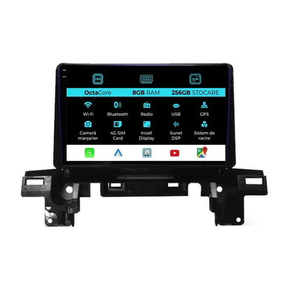 Navigatie Dedicata Mazda CX-5 (2017 - 2021), 9 Inch, 8Gb Ram, 256Gb Stocare, Android Auto, Carplay