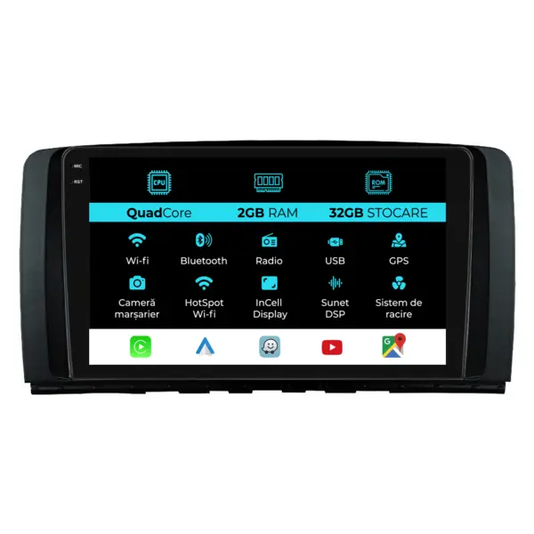 Navigatie Dedicata Mercedes Benz R-Class W254 (2005-2017), 9Inch, 2Gb Ram, 32Gb Stocare, Carplay