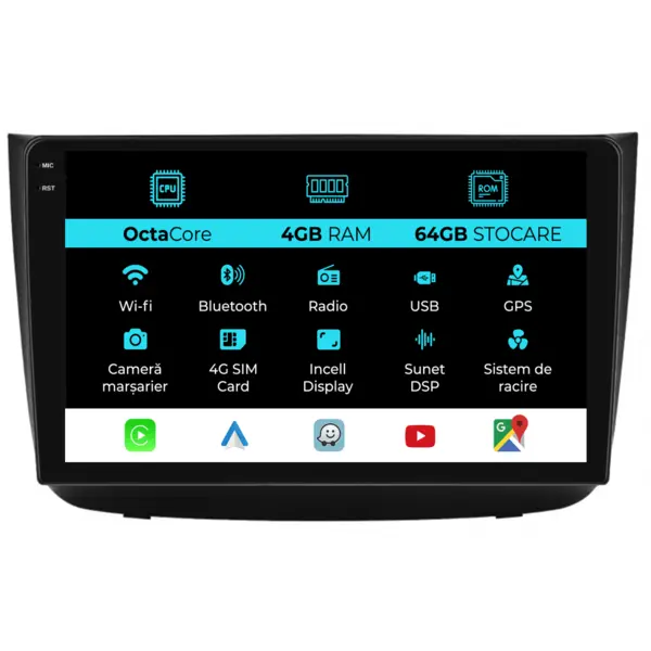 Navigatie Dedicata Mercedes Vito, Viano (2005-2015), 10Inch, 4Gb Ram, 64Gb Stocare, Carplay