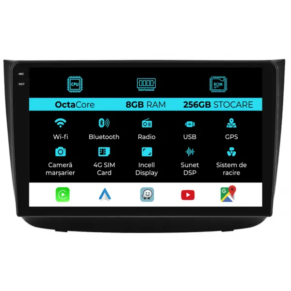 Navigatie Dedicata Mercedes Vito, Viano (2005-2015), 10Inch, 8Gb Ram, 256Gb Stocare, Carplay