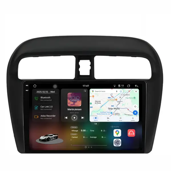 Navigatie Dedicata Mitsubishi Attrage Mirage Space Star (2012-2024), 2K, 12Gb Ram, 256Gb Stocare, Carplay