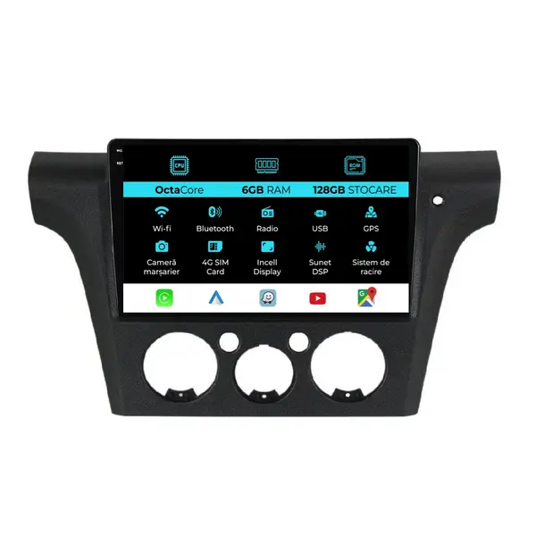Navigatie Dedicata Mitsubishi Outlander (2001 - 2005), 10 Inch, 6Gb Ram, 128Gb Stocare, Android Auto, Carplay