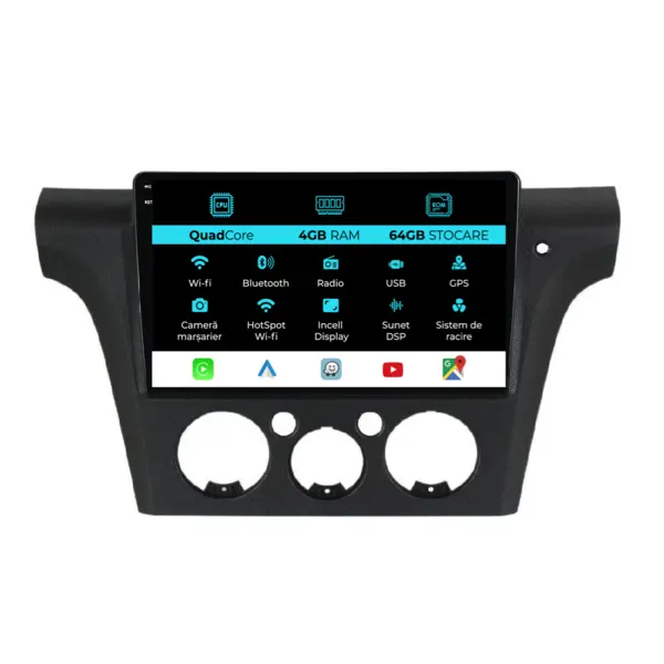 Navigatie Dedicata Mitsubishi Outlander (2001-2005),QuadCore, 10Inch, 4Gb Ram, 64Gb Stocare, Carplay