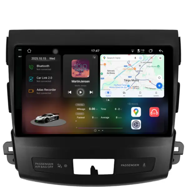 Navigatie Dedicata Mitsubishi Outlander (2005-2011), 2K, 12Gb Ram, 256Gb Stocare, Carplay