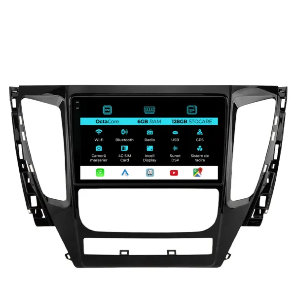 Navigatie Dedicata Mitsubishi Pajero (2016 - 2018), 9 Inch, 6Gb Ram, 128Gb Stocare, Android Auto, Carplay