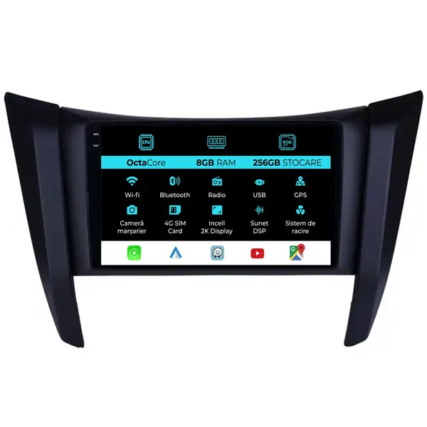 Navigatie Dedicata Nissan Navara (2015-2022), 2K, 8Gb Ram, 256Gb Stocare, Carplay